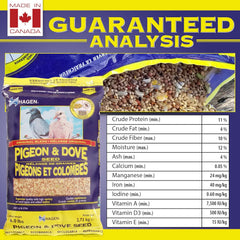 Hagen Pigeon & Dove Seed, Original Formula Bird Food, 6 lb Bag – Nutritionally Complete Seed Mix with Vitamins & Minerals – Wild & Captive Bird Diet – Insect-Resistant Air-Tight Packaging