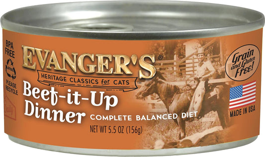 Evanger's Heritage Classic Beef It Up Dinner for Cats - 24, 5.5 oz cans