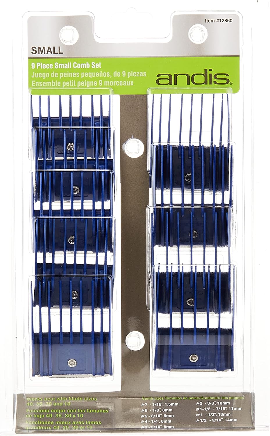Andis Clipper Combs for Pets, Blue