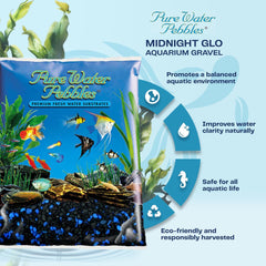 Midnight Glo Aquarium Gravel - 5 lbs - Non-Toxic, Colorfast, Vibrant Substrate for Aquariums, Terrariums, Ponds & Crafts