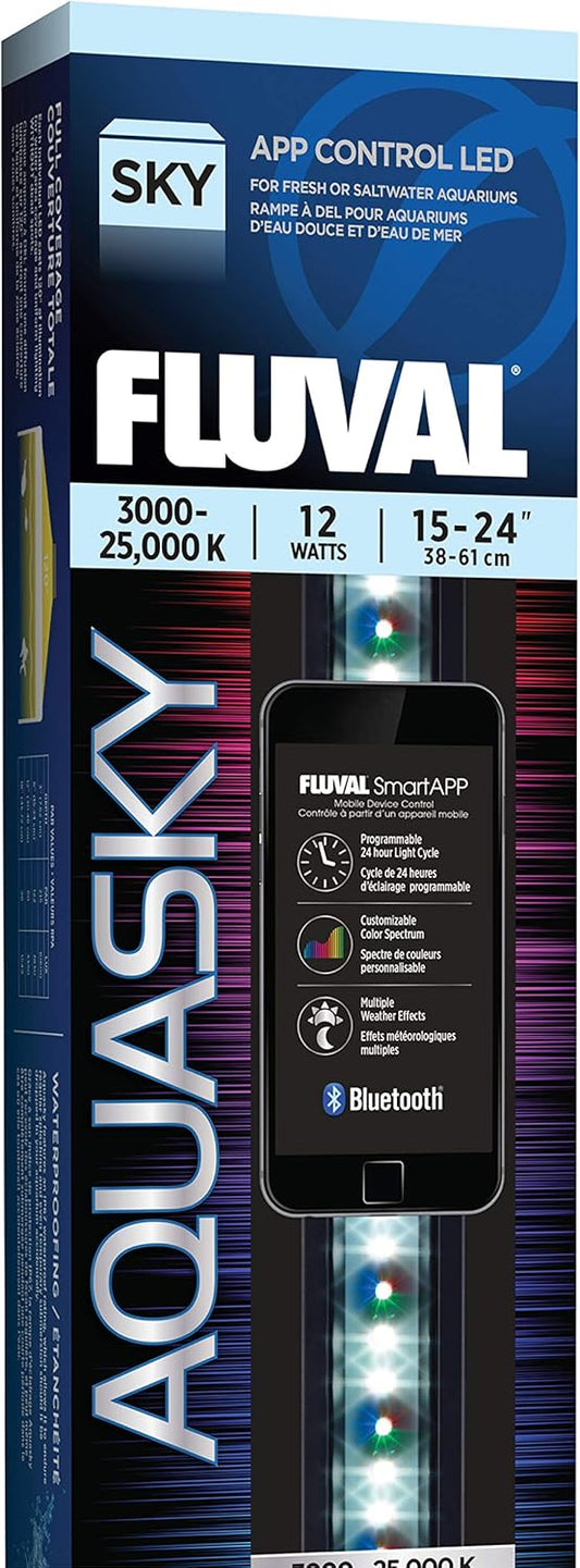 Fluval Aquasky 2.0 LED Aquarium Lighting, 12 Watts, 15-24 Inches