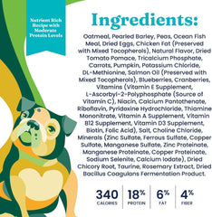 Solid Gold Dry Dog Food for Adult & Senior Dogs - Made with Oatmeal, Pearled Barley, and Fish Meal - Holistique Blendz Potato Free High Fiber Dog Food for Sensitive Stomach & Immune Support 24-lb