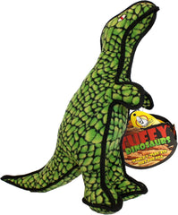TUFFY - World's Tuffest Soft Dog Toy - Dinosaur TRex - Squeakers - Multiple Layers. Made Durable, Strong & Tough. Interactive Play (Tug, Toss & Fetch). Machine Washable & Floats. (Regular)