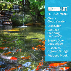 MICROBE-LIFT 10PLP PL Pond Bacteria and Outdoor Water Garden Cleaner, Safe for Live Koi Fish, Plant Life, and Decor