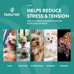 NaturVet Quiet Moments Plus Hemp Calming Aid Soft Chews for Dogs, 60 CT