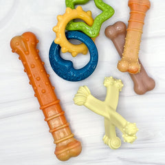 Nylabone Axis Bone Power Chew Toy for Dogs, Dog Toys for Aggressive Chewers, Vanilla Flavor