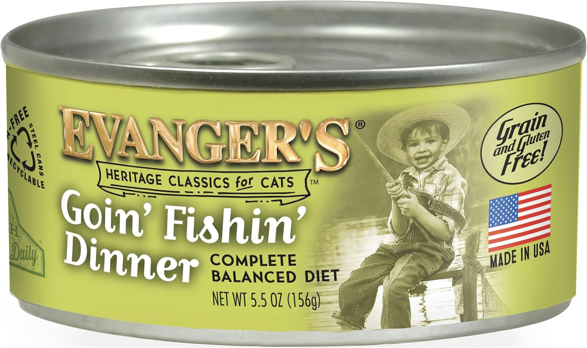 Evanger's Heritage Classic Goin' Fishin' Dinner for Cats - 24, 5.5 oz cans