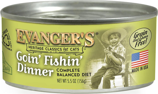 Evanger's Heritage Classic Goin' Fishin' Dinner for Cats - 24, 5.5 oz cans