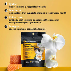 Pet Honesty Cat Immune Support Lysine - Cat Allergy Relief - Sneezing, Runny Nose, Watery Eyes - Cat Supplements & Vitamins with Omega 3s, L-Lysine, Antioxidants, Colostrum - Chicken (30 Day Supply)