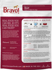 Bravo! Homestyle Complete Freeze Dried Raw Dog Food or Topper, 2 Pounds, Add Water to Rehydrate for up to 9 Pounds of Food, Grain Free, Gluten Free