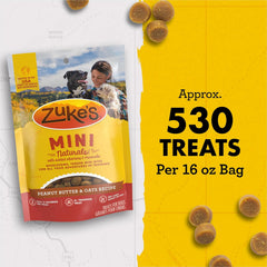 Zuke’s Mini Naturals Dog Training Treats for Dogs of All the Sizes, Pet Treats made with Real Peanut Butter