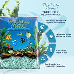 Turquoise Aquarium Gravel - 5 lbs - Non-Toxic, Colorfast, Vibrant Substrate for Aquariums, Terrariums, Ponds & Crafts