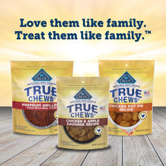 True Chews - Blue Buffalo True Chews Dog Treats, Made in the USA with Natural Ingredients, Chicken and Apple Sausage Recipe, 12-oz Bag