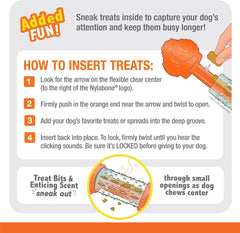 Nylabone Strong Chew Sneaky Snacker Treat Toy for Dogs, Interactive Dog Enrichment Chew Toys, Bacon Flavor