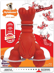 Nylabone Lobster Power Chew Toy for Dogs, Dog Toys for Aggressive Chewers, Filet Mignon Flavor, X-Large Dogs - 50+ lbs, 1 Count