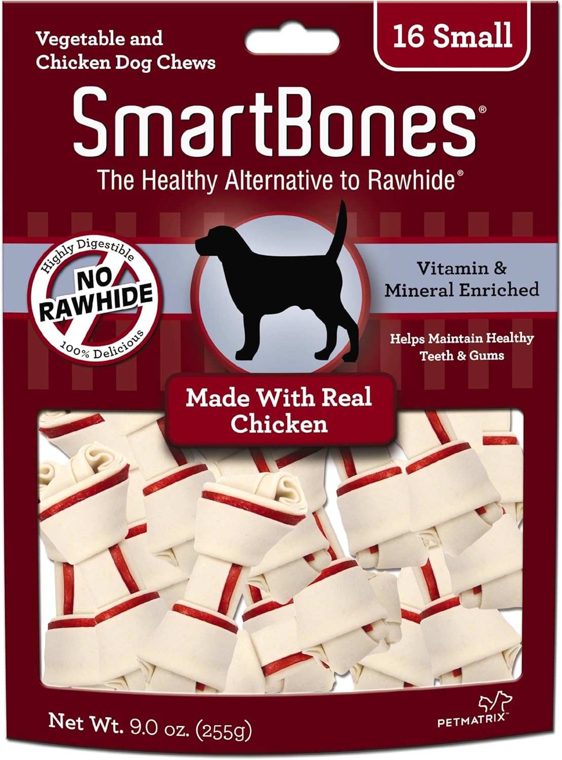 SmartBones Chicken Dog Chew, Mini 16-Pack