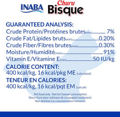 INABA Churu Bisque for Cats, Creamy Lickable Purée Side Dish with Vitamin E, 1.4 Ounces per Pouch, 12 Pouches, Tuna Variety