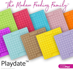 LickiMat Classic Playdate Slow Feeder for Dogs Lick Mat Boredom Anxiety Reducer Perfect for Food Treats Yogurt Liquid Food Peanut Butter Fun Alternative to a Slow Feed Dog Bowl, Pink