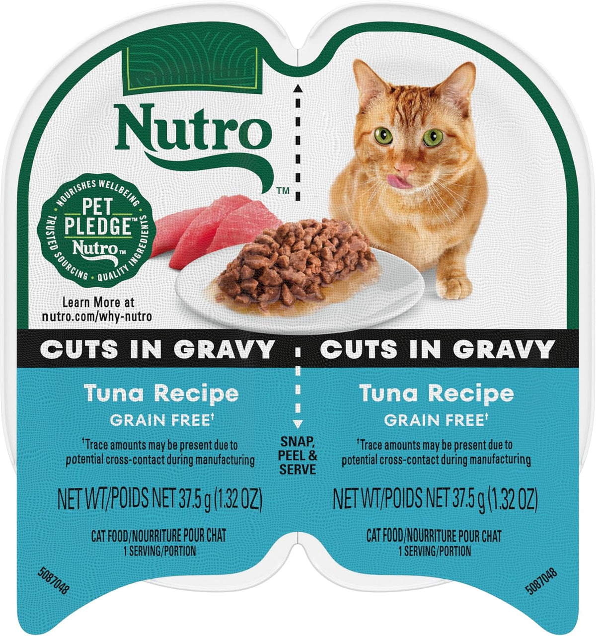 Nutro Perfect Portions Cuts in Gravy Real Tuna Wet Cat Food Tray, 2.65 oz (Case of 24)