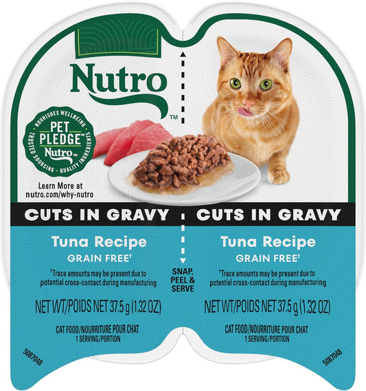 Nutro Perfect Portions Cuts in Gravy Real Tuna Wet Cat Food Tray, 2.65 oz (Case of 24)