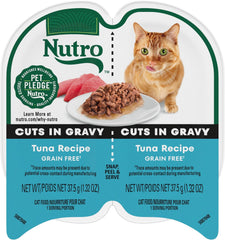 Nutro Perfect Portions Cuts in Gravy Real Tuna Wet Cat Food Tray, 2.65 oz (Case of 24)