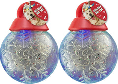 PetSport Holiday Light Up TPR Ornament Dog Toy for The Holiday Season | Made with Durable TPR Rubber | Impact Activated Red & Blue Lights