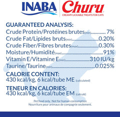 INABA Churu Hairball Control, Functional, Creamy Lickable Purée Cat Treat with Taurine & Vitamin E, 0.5 Ounces Each, 24 Tubes (4 per Pack), Tuna Recipe