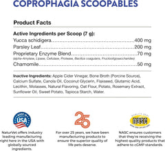 NaturVet Scoopables Coprophagia for Dogs - No Poop Eating for Dogs - Stool Eating Deterrent Supplement with Probiotic & Digestive Enzymes - Hickory Smoked Bacon Flavored