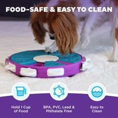 Nina Ottosson Dog Twister Treat Puzzle Enrichment Toy, Level 3 Advanced, Purple