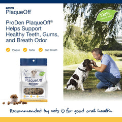 NaturVetProDen PlaqueOff Scoopables - Hickory Smoked Bacon Flavor Dental Bites for Small Dogs, Natural Kelp for Plaque & Tartar Control, Freshens Breath - Small & Medium Breed Dental Care