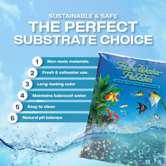 Black Beauty Pebble Mix Aquarium Gravel - 5 lbs - Non-Toxic, Colorfast, Vibrant Substrate for Aquariums, Terrariums, Ponds & Crafts