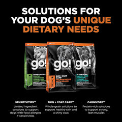 Go! Solutions Skin + Coat Care, Dry Dog Food, Salmon Recipe with Grains
