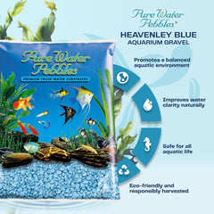 Heavenly Blue Aquarium Gravel - Non-Toxic, Colorfast, Vibrant Substrate for Aquariums, Terrariums, Ponds & Crafts
