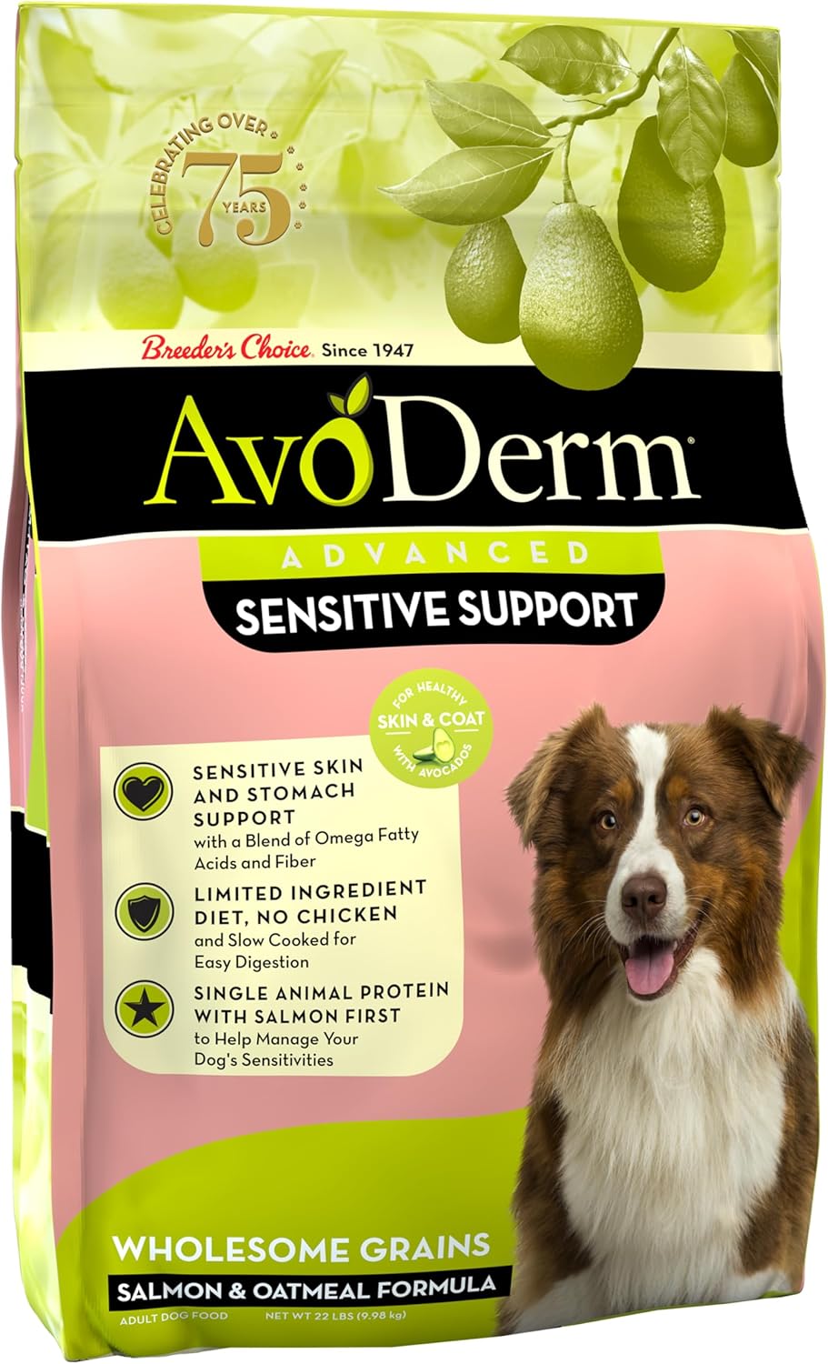 AvoDerm Advanced Sensitive Support Wholesome Grains Salmon & Oatmeal Formula
