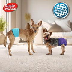 HERO PET Simple Solution Absorbent Male Wraps with Leak Proof Fit | Excitable Urination, Incontinence,1 Reusable Dog Diaper Per Pack,Whites & Tans