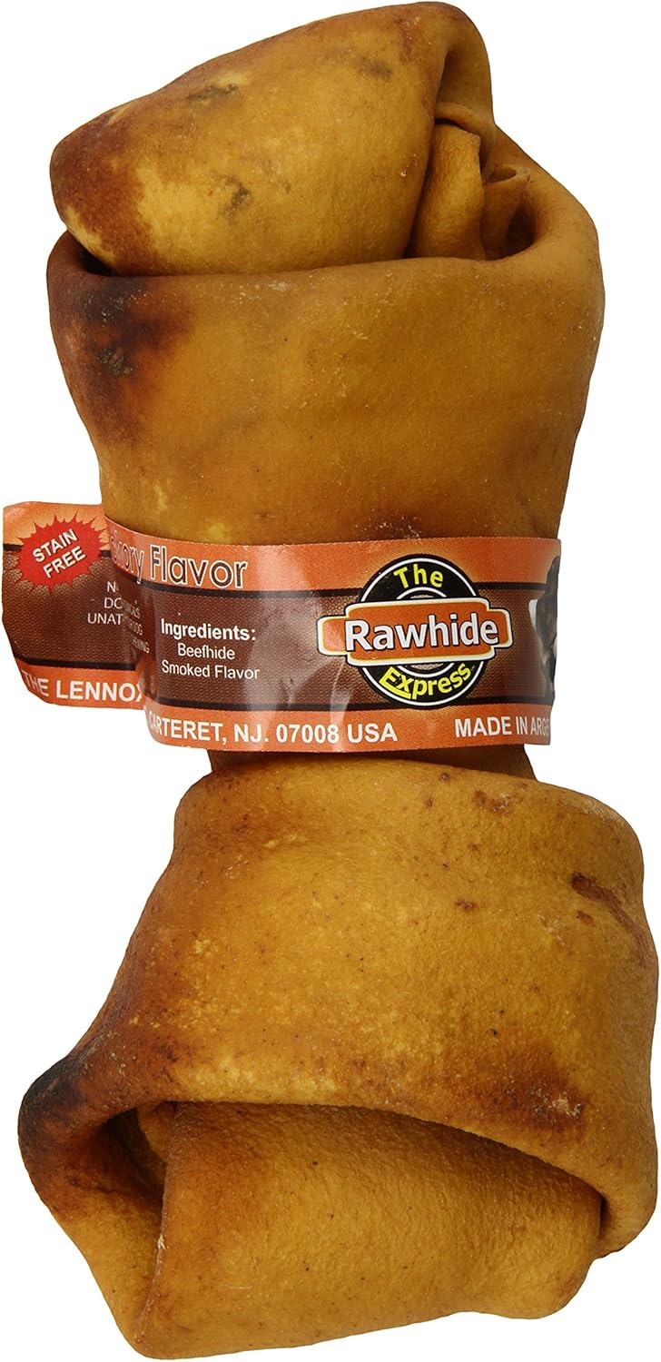 Hickory Smoked Knotted Bone Dog Chew, 6 By 7-Inch