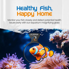Flipper Cleaner FL!PPER Flipper DeepSee Viewer MAX 5" Black - Coral and Fish Magnifier for Reef Tank and Freshwater Aquarium Photography and Videography - Magnetic Magnifying Glass