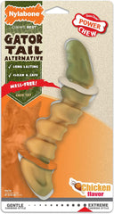 Nylabone Gator Tail Alternative Power Chew Toy for Dogs, Dog Toys for Aggressive Chewers, Chicken Flavor, Large - Up to 50 lbs, 1 Count