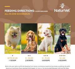 NaturVet Scoopables All-in-One Multivitamin for Dogs - Dog Vitamins and Supplements for Joint Support, Digestion, Skin & Coat Care & Immune - Hickory Smoked Bacon Flavor Vitamin Supplement | 11oz Bag