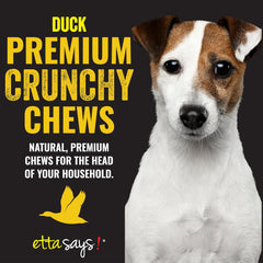 Etta Says! Premium Crunchy Duck Dog Chews - Grain-Free Dog Treats, Good for Teeth, Easy to Digest - Made in The USA