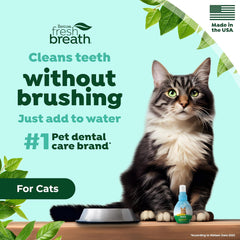 TropiClean Fresh Breath Drops for Cats Travel Size | Cat Mouthwash | Water Additive For Cats | Kitten Bad Breath Water Additive | Made in the USA |