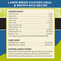 AvoDerm Natural Chicken Meal & Brown Rice Formula Large Breed Dry Dog Food, For Pet Food Allergy Support, 26 lb