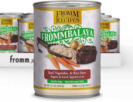 Fromm Frommbalaya Beef, Vegetable, & Rice Stew Dog Food - Premium Wet Dog Food - Beef Recipe - Case of 12 Cans