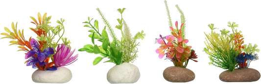 Penn-Plax 2.5-Inch/3.5-Inch Rock Plants PDQ