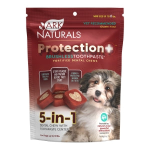 Ark Naturals Protection+ Brushless Toothpaste , Dog Dental Chew with Toothpaste Center – Prevent Plaque & Tartar and Freshen Breath with Dental Chews for Dogs