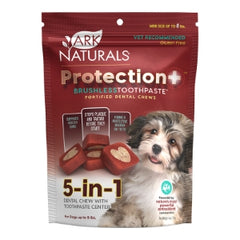 Ark Naturals Protection+ Brushless Toothpaste , Dog Dental Chew with Toothpaste Center – Prevent Plaque & Tartar and Freshen Breath with Dental Chews for Dogs