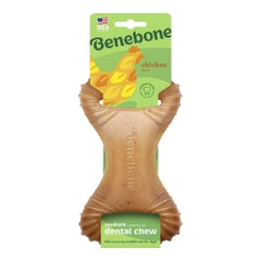 Benebone Dental Durable Dog Chew Toy for Aggressive Chewers, Real Chicken, Made in USA