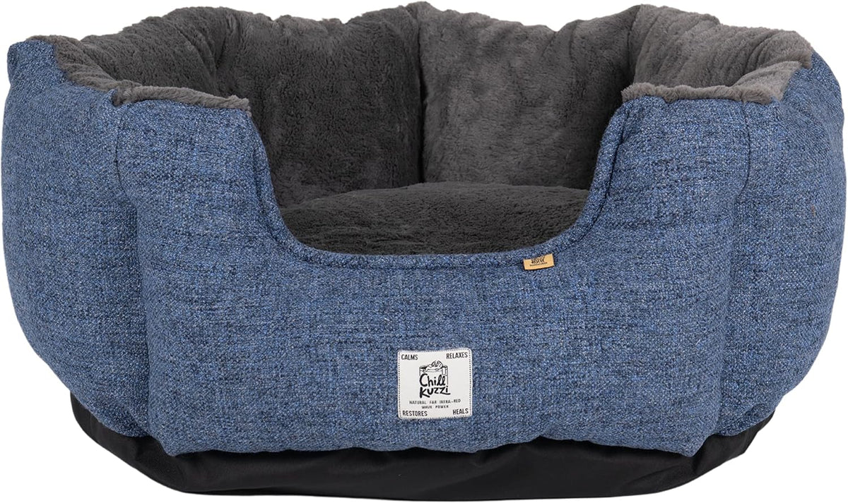 Dog Gone Smart Pet Products ChillKuzzi Bed, Slate Blue