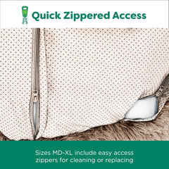 Furhaven 23" Round Calming Donut Dog Bed for Indoor Cats & Small Dogs, Washable, For Dogs Up to 20 lbs - Shaggy Plush Long Faux Fur Donut Bed, Small, 23.0"L x 23.0"W x 9.0"Th