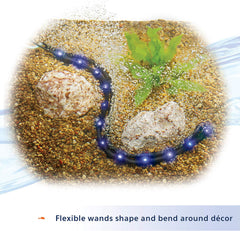 Aqueon Fish Tank Aquarium Flexible LED Accent Light and Bubble Wand, Blue